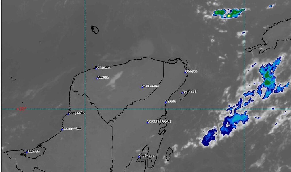 Lluvias puntuales fuertes en Quintana Roo